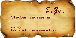 Stauber Zsuzsanna névjegykártya